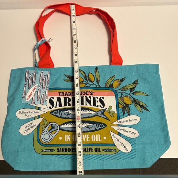 Trader Joe's Bag Trader Joes Reusable
Heavy Cotton bag Sardine Shopping Bag
NWT - Picture 5 of 6